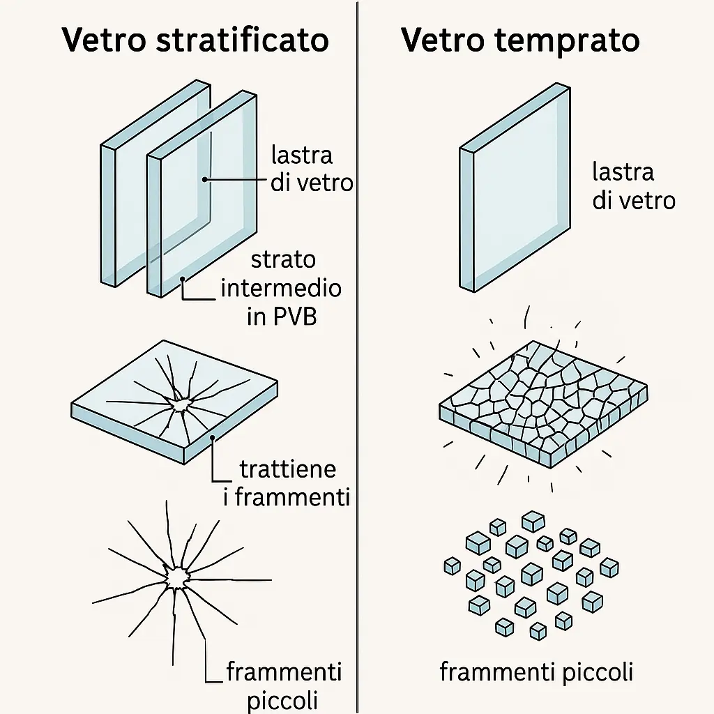 Meglio vetro temperato o stratificato?